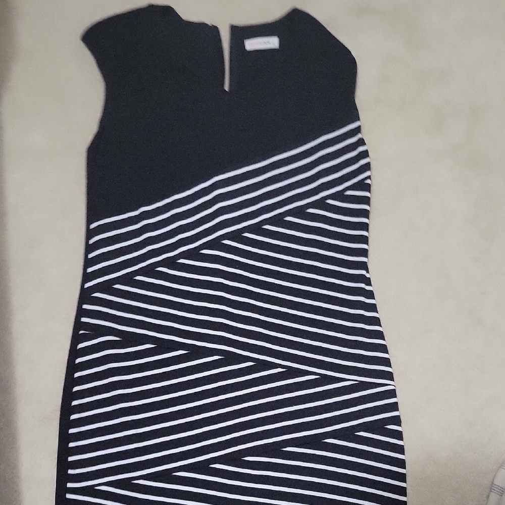 Black and White Striped Dress